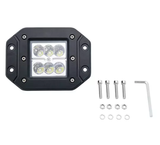 Beyaz 6LED'li Gömme Arka Tampon Bar Spot Off Road Tekne Çalışma Lambası