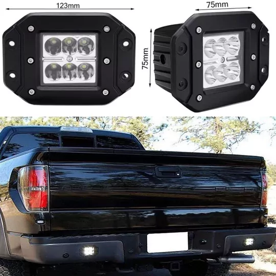 Beyaz 6LED'li Gömme Arka Tampon Bar Spot Off Road Tekne Çalışma Lambası