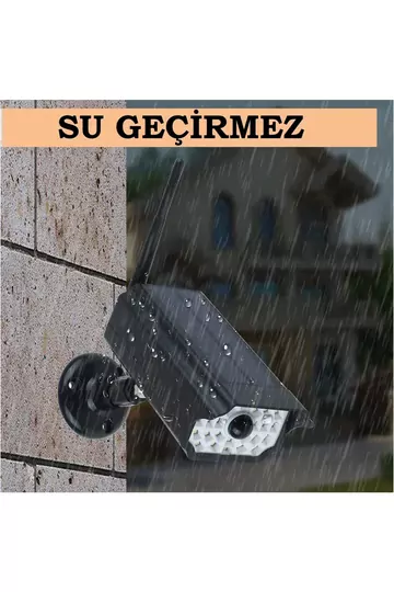 30led Siyah Kamera Görünümlü Solar Hareket Sensörlü Bahçe Duvar Garaj Aydınlatması