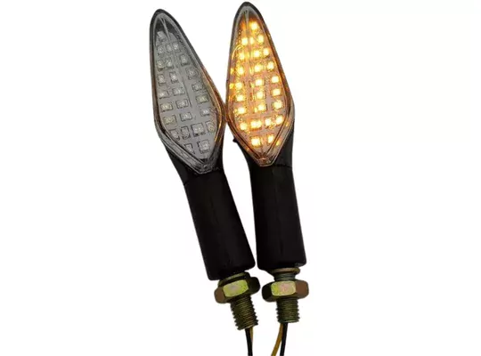Sarı Motorsiklet Led Işıklı Dönüş Sinyal Gösterge Işığı 2 Adet