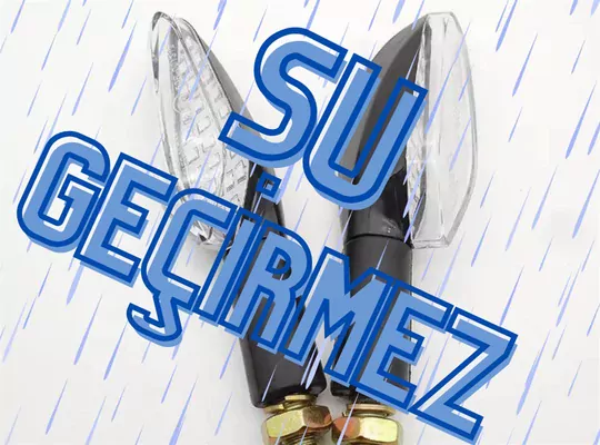 Sarı Motorsiklet Led Işıklı Dönüş Sinyal Gösterge Işığı 2 Adet