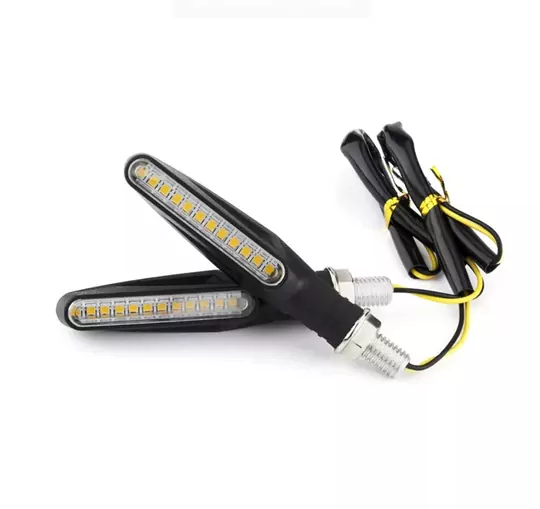 12 Led Motosiklet Sinyal Takımı Sarı Renk Kayar DRL Sinyal Farı Seti 12 Led Motosiklet Sinyal Takımı Sarı Renk Kayar DRL Sinyal Farı Seti