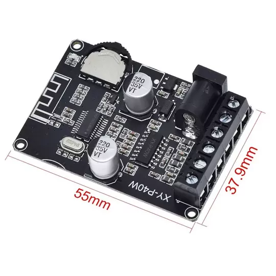 XY-P40W 2x40W Bluetooth 5.0 DC 12-24V Amfi Devresi