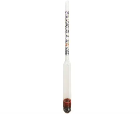 17cm Kısa Form Alkol-Metre Dansimetre 0-100 Derece Alkol Oranı