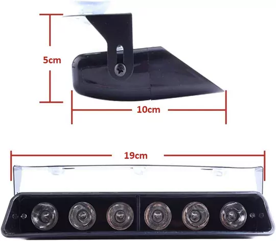 S6 12V Çakmaklık Girişli Cam İçi Vantuzlu Yanıp Sönen Ledi Mavi Kırmızı Beyaz 6 Ledli S6 12V Çakmaklık Girişli Cam İçi Vantuzlu Yanıp Sönen Ledi Mavi Kırmızı Beyaz 6 Ledli