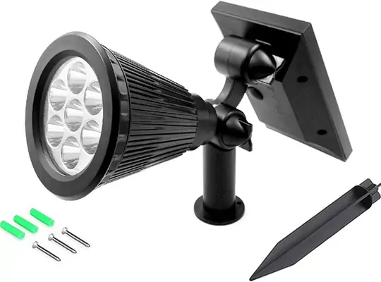 Çok Renkli 7 LED'li Solar Güneş Enerjili Kazıklı Bahçe Çim Duvar Armatürü 7W Aydınlatma