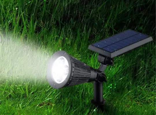 Çok Renkli 7 LED'li Solar Güneş Enerjili Kazıklı Bahçe Çim Duvar Armatürü 7W Aydınlatma