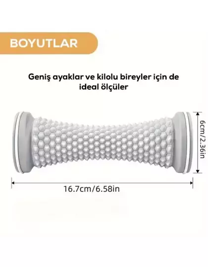 Ayak Masaj Silindiri - Derin Doku Masajı İçin Yüksek Performanslı Silindir Gri