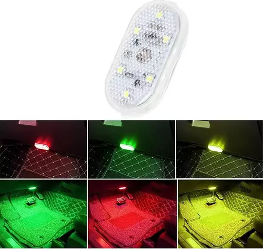 7 Renk Değişebilen Dokunmatik Sensörlü Mini 6 Led Lamba USB Şarj Edilebilir Mıknatıslı Aydınlatma