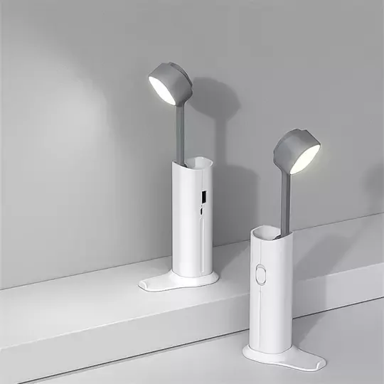 4in1 4500mAh 3 Kademe Işıklı Şarj Edilebilir Masa Lambası Powerbank Telefon Standı Fener