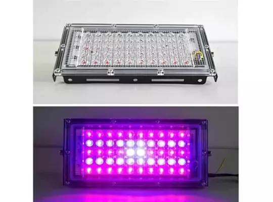 Kumandalı Led Projektör 50w Dış Mekan Reflektör Spot Led Sera Büyük Alan Bitki Yetiştirme Paneli