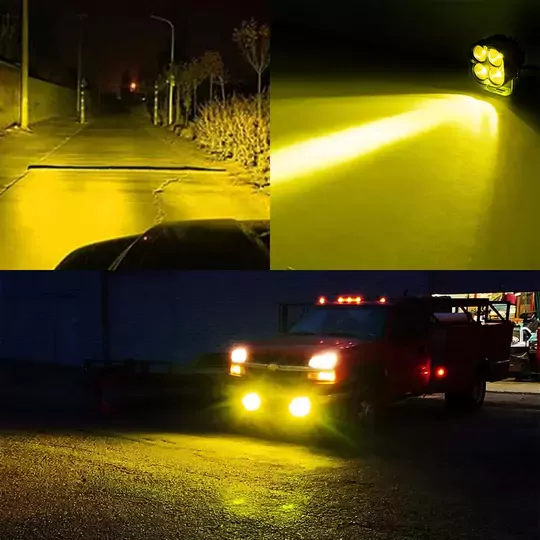 4 LED Çalışma 40W Motosiklet Off Road Tekne Çalışma Lambası Sis Farı