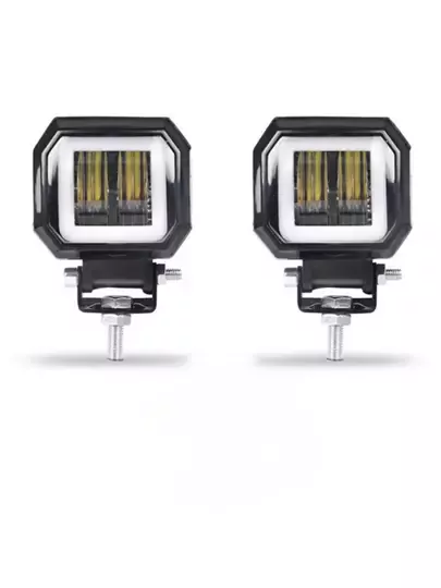 6D Dikdörtgen Off Road Spot Sis Lambası 12Cm 2 LED 20W Çalışma Işığı