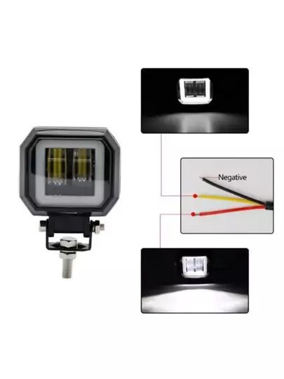 6D Dikdörtgen Off Road Spot Sis Lambası 12Cm 2 LED 20W Çalışma Işığı 6D Dikdörtgen Off Road Spot Sis Lambası 12Cm 2 LED 20W Çalışma Işığı