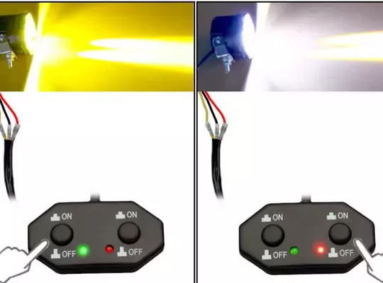 300W 16 AWG Kablo Demeti 15A Off Road LED Çift Tuşlu Kumandalı Kablo Açma Kapma