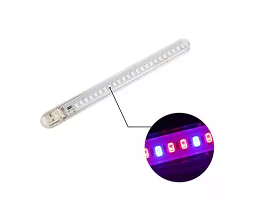Taşınabilir Bitki Büyütme Lambası 21 LED Mor 5730 SMD Stick Led