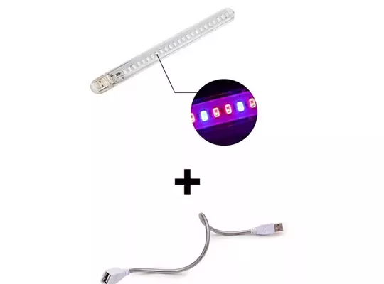 Taşınabilir Bitki Büyütme Lambası 21 LED 5730 SMD Stick Led ve Uzatma Aparatı