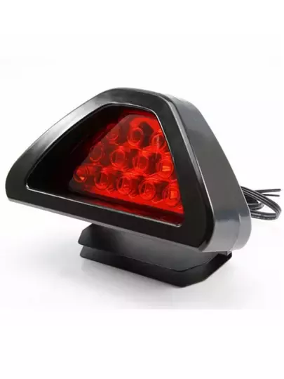Her Araca Uyumlu F1 Üçgen Arka Fren Lambası Yanar Söner Kırmızı 12 Ledli