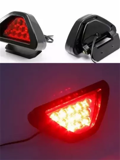 Her Araca Uyumlu F1 Üçgen Arka Fren Lambası Yanar Söner Kırmızı 12 Ledli