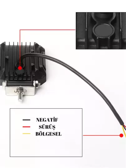 15W Kare 10 Ledli Sis Farı Off Road Çalışma Tekne Lambası 15W Kare 10 Ledli Sis Farı Off Road Çalışma Tekne Lambası