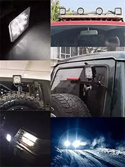 22W Kare 9 Ledli Sis Farı Off Road Çalışma Tekne Lambası