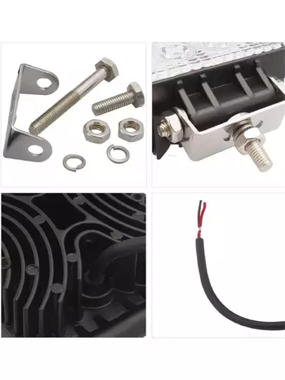 22W Kare 9 Ledli Sis Farı Off Road Çalışma Tekne Lambası