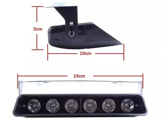 S6 12v Çakmaklık Girişli Cam Içi Vantuzlu Yanıp Sönen Ledi Turuncu Beyaz