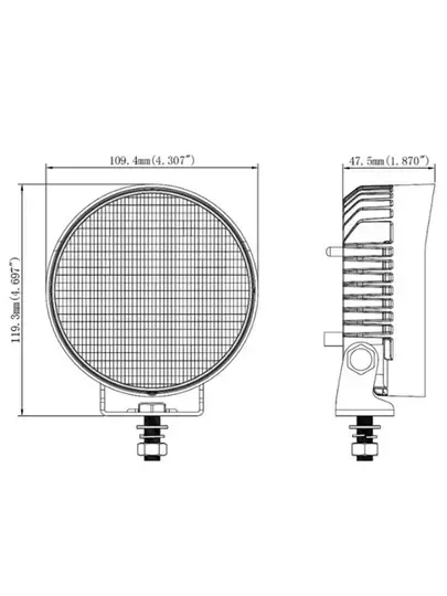 16w Yuvarlak 9 Ledli Kombo Sis Farı Off Road Çalışma Tekne Lambası