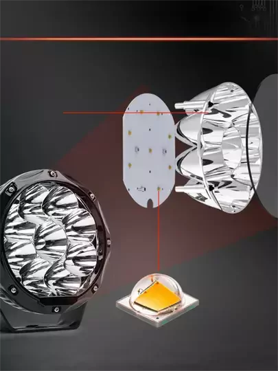 90w Yuvarlak 9 Ledli Sis Farı Off Road Çalışma Tekne Lambası