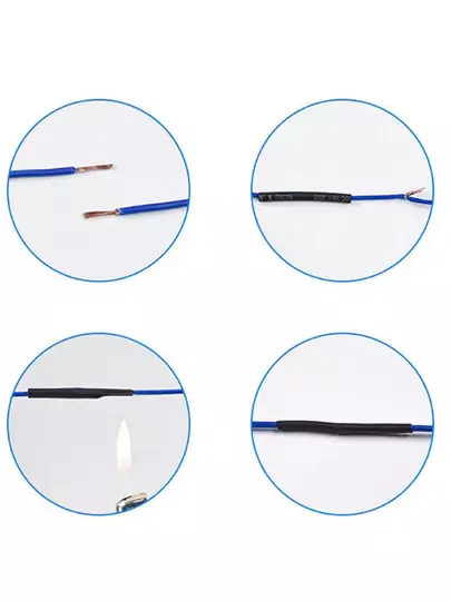 Tek Renk Isıyla Daralan Makaron Kablo Seti 150 Parça Kablo Tamir Kiti ve Düzenleyici