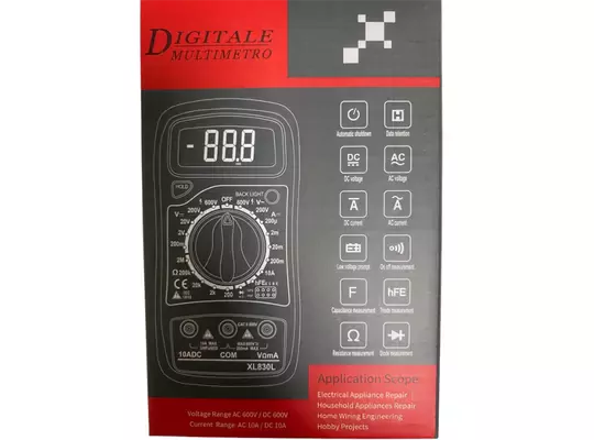 Xl830l Dijital Multimetre Led Ekranlı Avometre Mini Ölçü Aleti 9v Pil Hediyeli Cep Multimetresi Xl830l Dijital Multimetre Led Ekranlı Avometre Mini Ölçü Aleti 9v Pil Hediyeli Cep Multimetresi