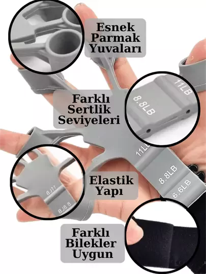 Gri Gripster Damar Belirginleştirci Bilek Güçlendirici Gri Gripster Damar Belirginleştirci Bilek Güçlendirici