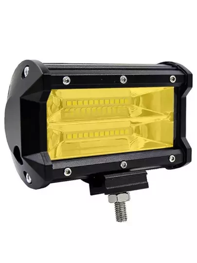 Sis Farı Su Geçirmez Çift Sıra 24 Led Sarı Off Road Spot Tekne Çalışma Lambası 72w