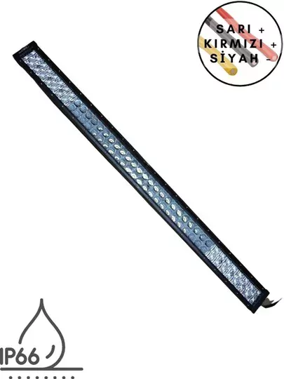 Led Bar Turuncu - Beyaz Işık Yayıcı Uzun Ince Off Road Led 107cm Flaş Işıklı