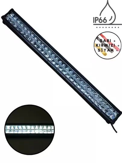 Led Bar Beyaz Işık Yayıcı Uzun Off Road Tekne Iş Makinesi Sis Farı 80cm