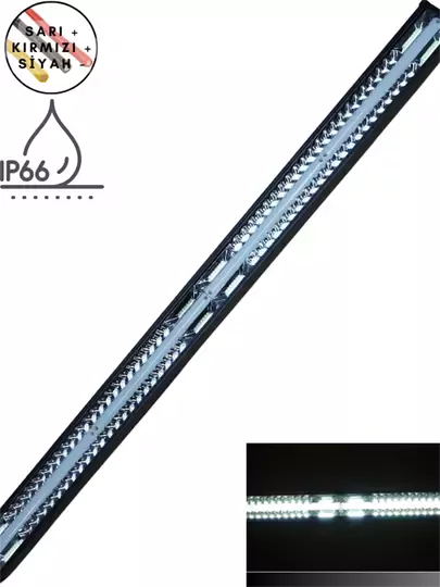 Led Bar Beyaz Işık Yayıcı Uzun Off Road Tekne Iş Makinesi Sis Farı 107cm