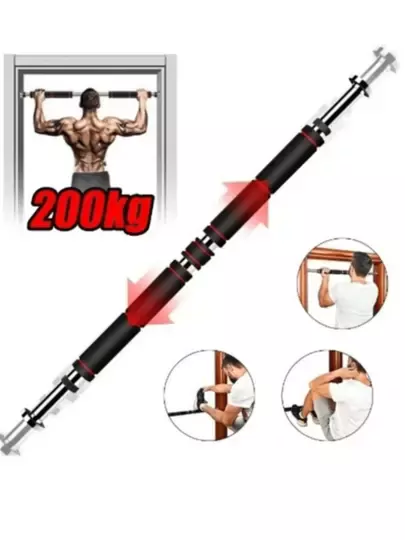 Uzun Barfiks Çubuğu 60-100 Cm Çift Süngerli Ayarlanabilir Barfiks Çekme Demiri Barfiks Aleti