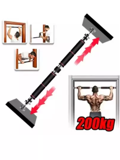 Uzun Barfiks Çubuğu 60-100 Cm Çift Süngerli Ayarlanabilir Barfiks Çekme Demiri Barfiks Aleti