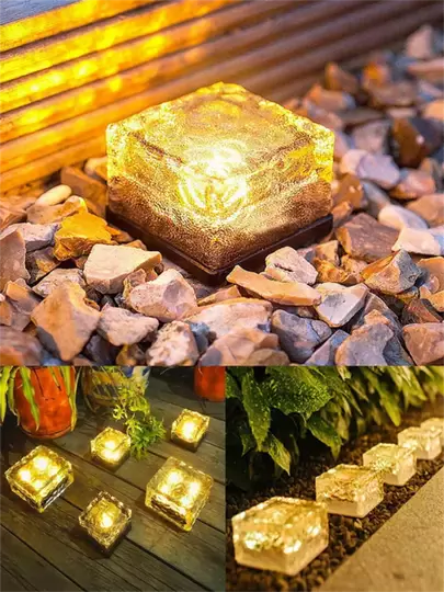 Solar Güneş Enerji Buz Cam Zemin Aydınlatma Dekoratif Bahçe Gün Işığı 4Ledli Lamba Solar Güneş Enerji Buz Cam Zemin Aydınlatma Dekoratif Bahçe Gün Işığı 4Ledli Lamba