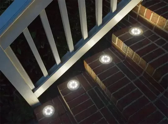 Tekli 8 Led'li Gömme Solar Güneş Enerjili Zemin Yol Bahçe Aydınlatma Spot Lambası Su Geçirmez