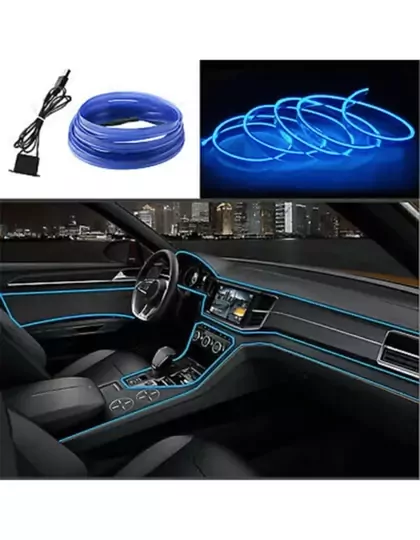 Araç Içi Aydınlatma Ip Şerit Torpido Led Ip Neon Dekoratif Mavi 2 Metre