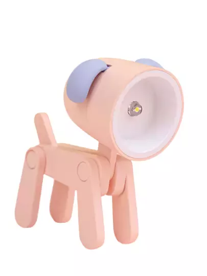 Mini Pembe Led Gece Lambası Sevimli Köpek Çocuklar Yatak Odası Başucu Oyuncak Masa Lambası