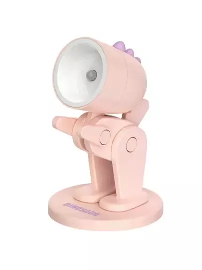 Mini Pembe Led Gece Lambası Sevimli Dinazor Çocuklar Yatak Odası Başucu Oyuncak Masa Lambası
