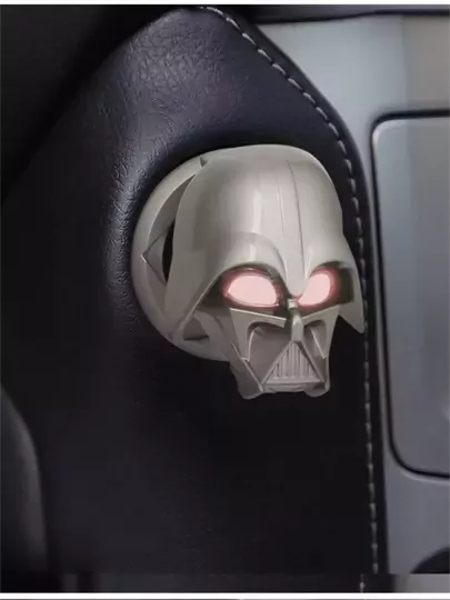 Start Stop Çerçevesi Koruyucu Kapak Metal Darth Vader Siyah
