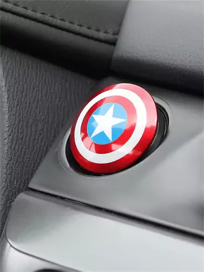 Start Stop Çerçevesi Koruyucu Kapak Metal Kaptan Amerika Start Stop Çerçevesi Koruyucu Kapak Metal Kaptan Amerika