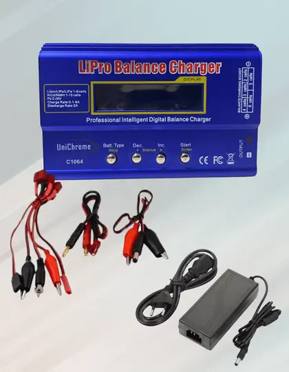 10A Adaptörlü Rc Lityum Pil Şarj Cihazı 18650 Pil Şarj