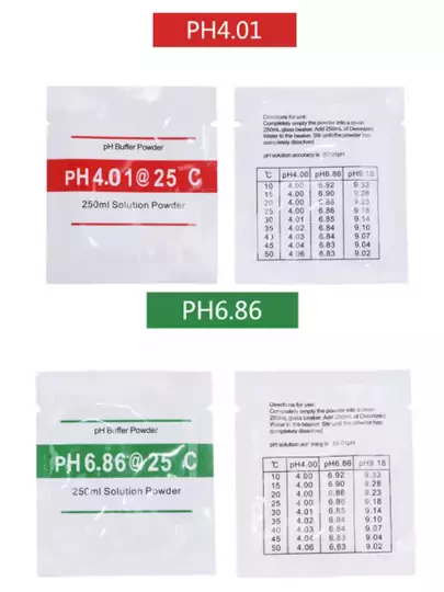 250 Ml Ph Tampon Çözelti Tozu Ph Test Ölçüm Cihazı Tedbir Kalibrasyon 4.01 6.86
