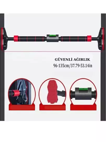 Yeni Nesil 90-130CM Kapı Barı Koridor Barfiksi Barfix Spor Aleti Demiri Barfiks Çubuğu