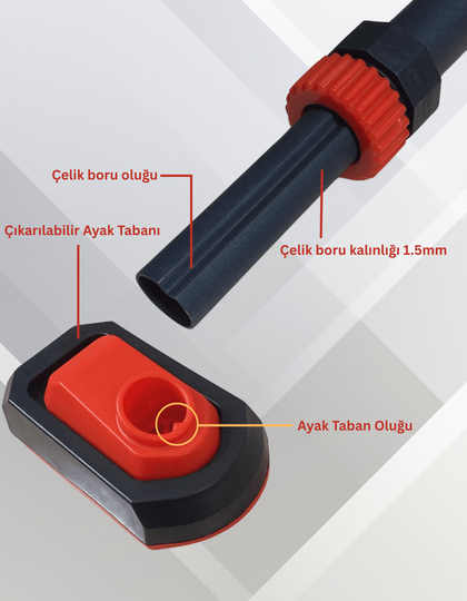 Yeni Nesil 95-125cm Koridor Barfiksi Barfix Aleti Çubuğu Çekme Barı Demiri Bar