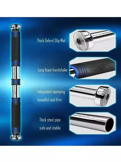 Süngerli Barfiks Çubuğu 80-130 Cm Çift Süngerli Ayarlanabilir Barfiks Çekme Demiri Barfiks Aleti